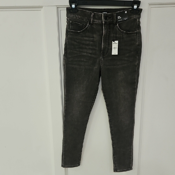 Express Skinny Fit Jeans, Black Wash, 8 Short, NWT - Picture 1 of 9